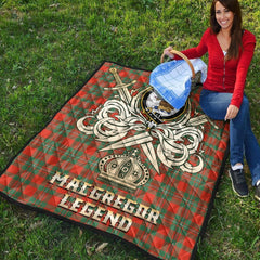 MacGregor Ancient Tartan Crest Legend Gold Royal Premium Quilt