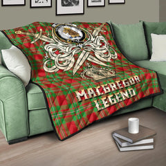 MacGregor Modern Tartan Crest Legend Gold Royal Premium Quilt
