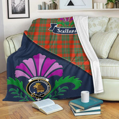 MacGregor Tartan Crest Premium Blanket - Thistle Style