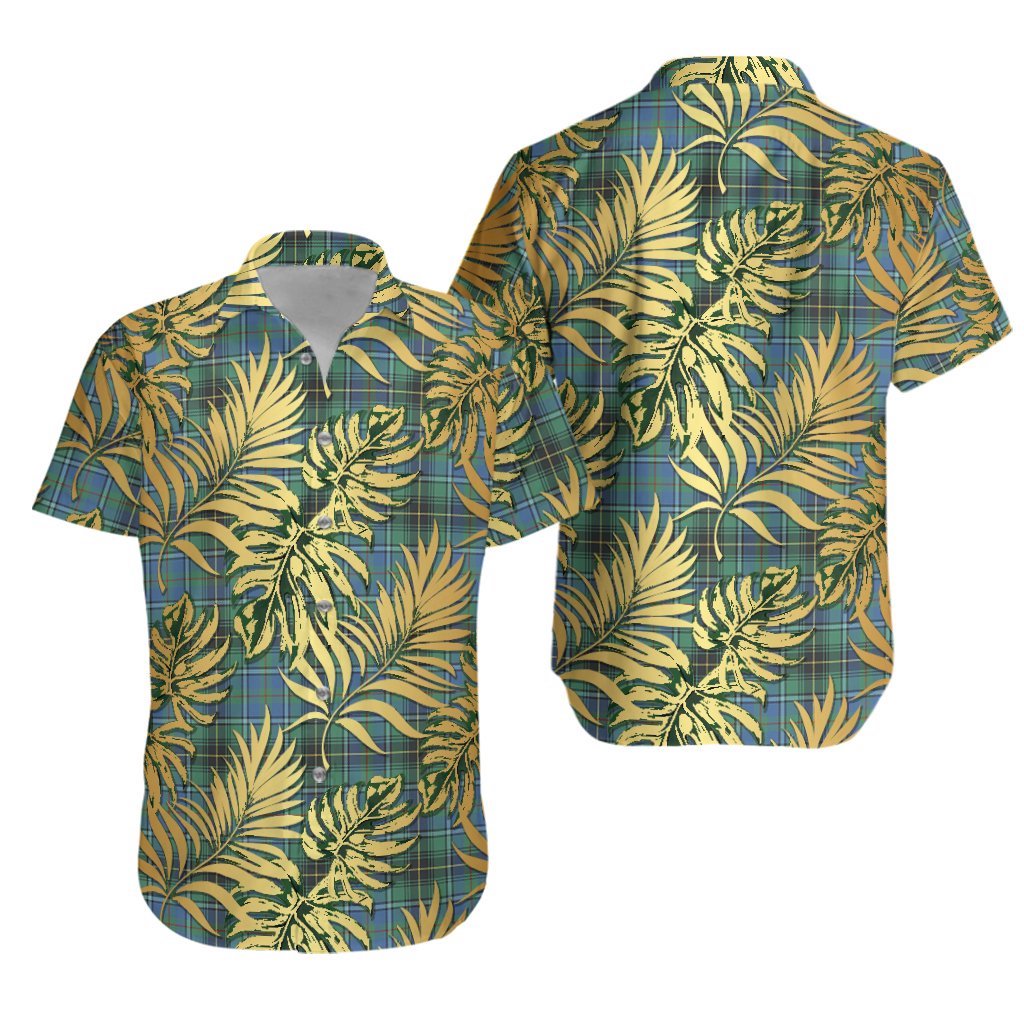 MacInnes Ancient Tartan Vintage Leaves Hawaiian Shirt