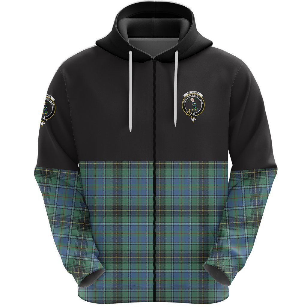 MacInnes Ancient Clan Half Of Tartan Zipper Hoodie
