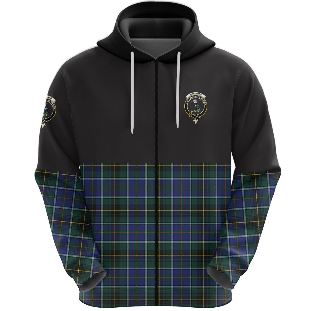 MacInnes Modern Clan Half Of Tartan Zipper Hoodie