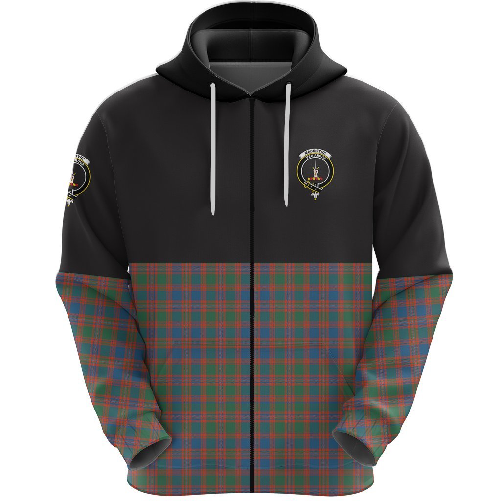 MacIntyre Ancient Clan Half Of Tartan Zipper Hoodie