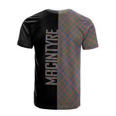 MacIntyre Ancient Tartan T-Shirt Half of Me - Cross Style