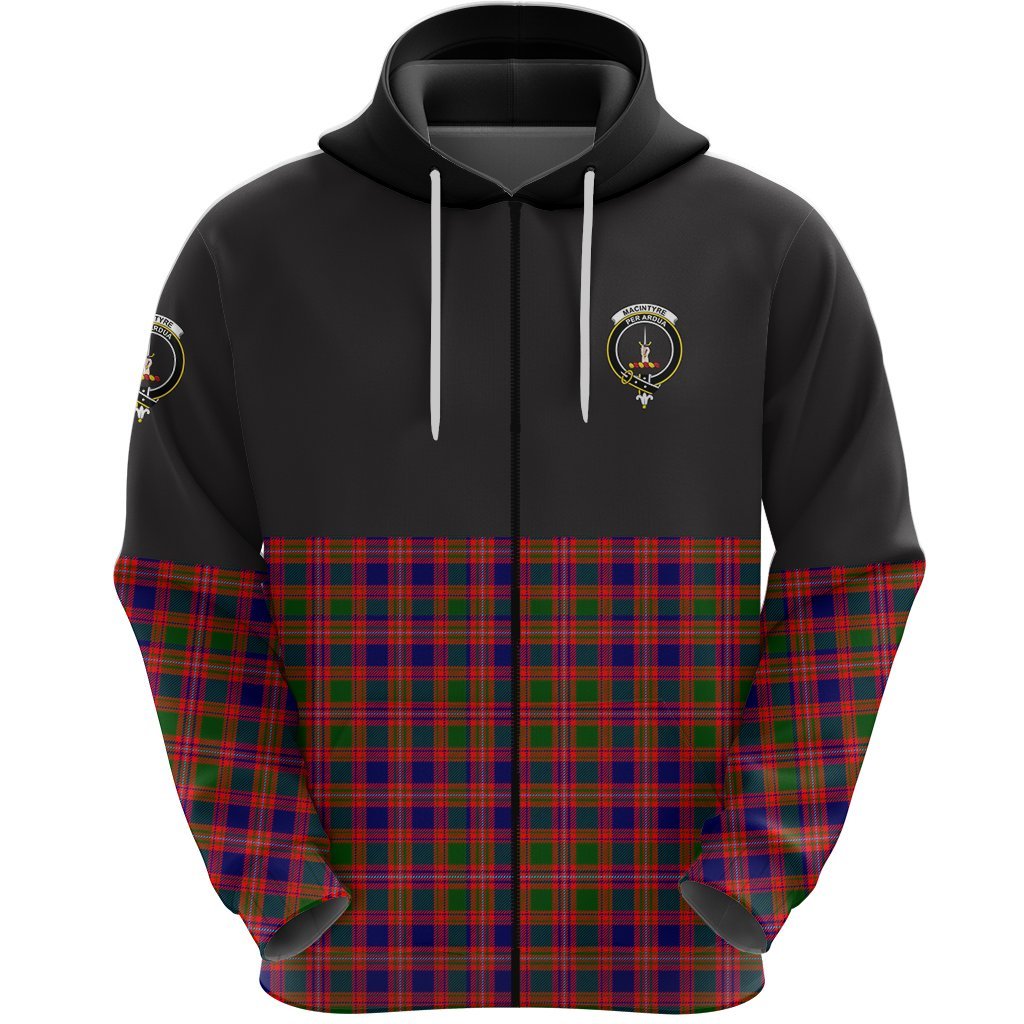 MacIntyre Modern Clan Half Of Tartan Zipper Hoodie