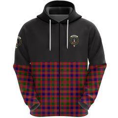 MacIntyre Modern Clan Half Of Tartan Zipper Hoodie