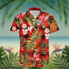 MacIver Tartan Hawaiian Shirt Hibiscus, Coconut, Parrot, Pineapple - Tropical Garden Shirt