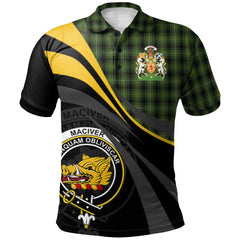 MacIver Hunting Tartan Polo Shirt - Royal Coat Of Arms Style
