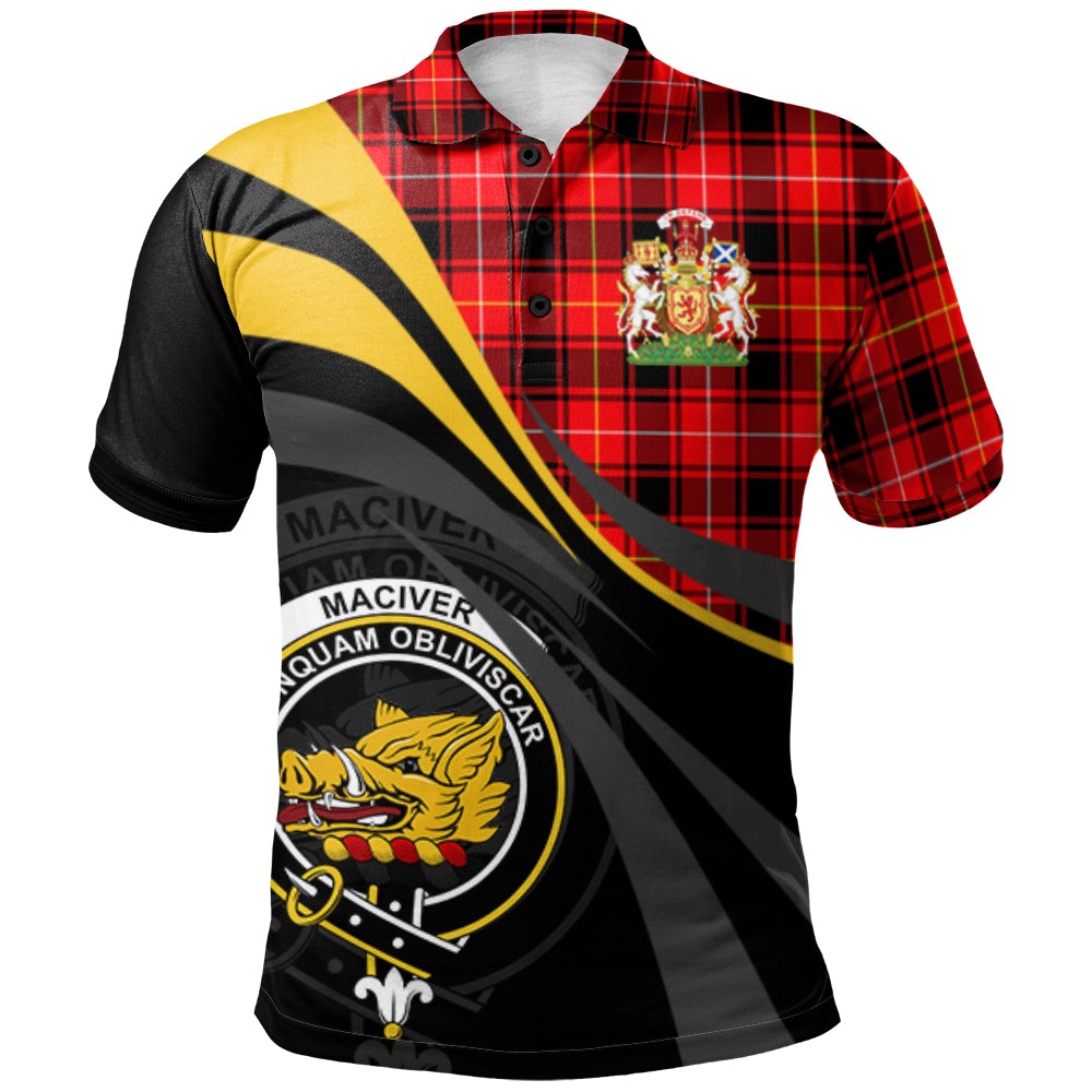 MacIver Modern Tartan Polo Shirt - Royal Coat Of Arms Style