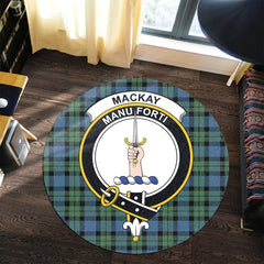 MacKay Ancient Tartan Crest Round Rug