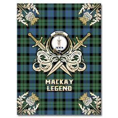 MacKay Ancient Tartan Gold Courage Symbol Blanket