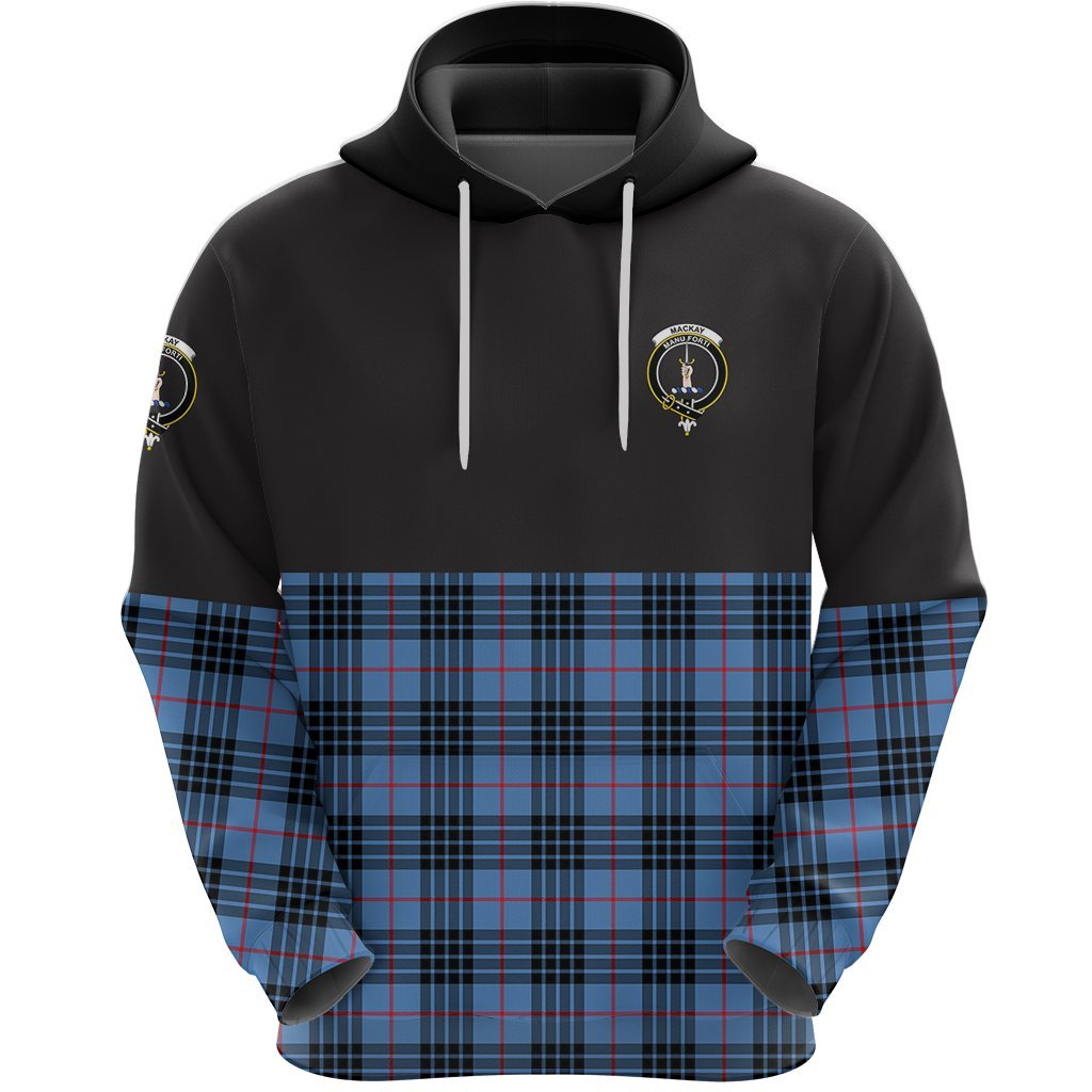 MacKay Blue Clan Half Of Tartan Hoodie