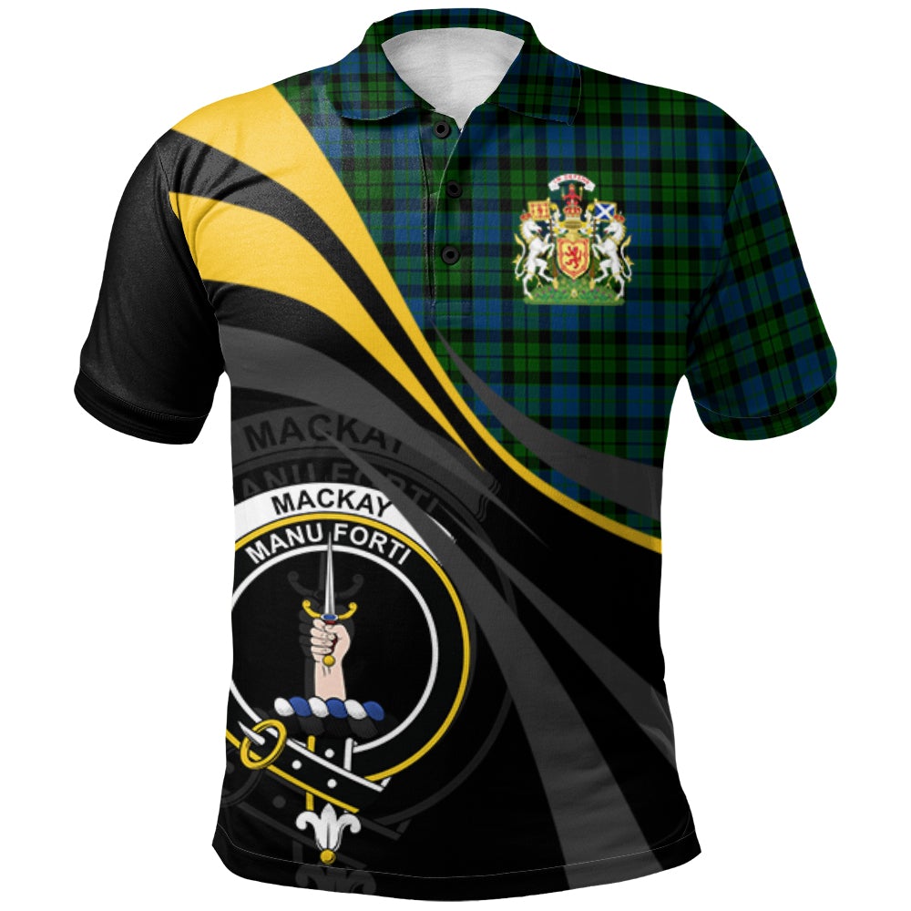 MacKay Modern Tartan Polo Shirt - Royal Coat Of Arms Style