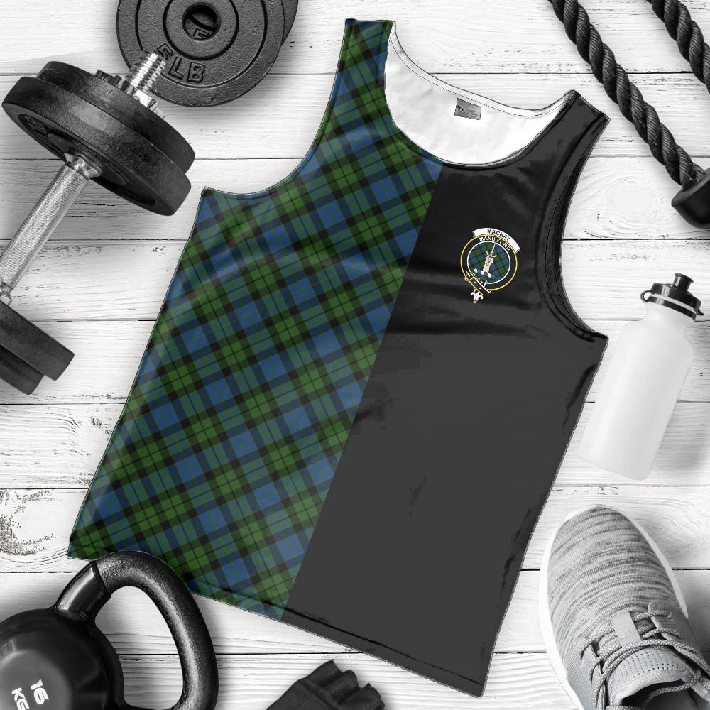 MacKay Modern Tartan Crest Men's Tank Top - Cross Style