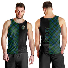 MacKay Modern Tartan Crest Men's Tank Top - Cross Style