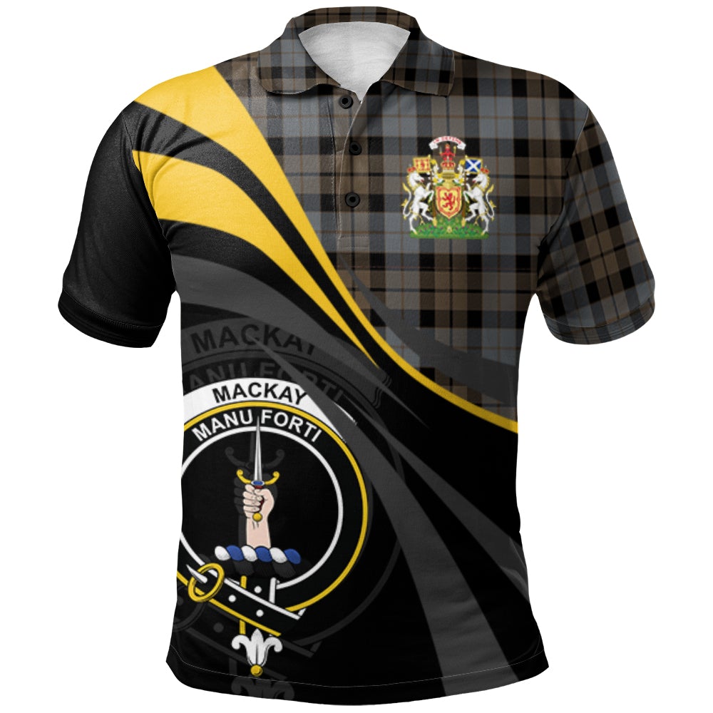 MacKay Weathered Tartan Polo Shirt - Royal Coat Of Arms Style