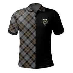 MacKay Weathered Tartan Polo Shirt Half of Me - Cross Style