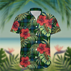 MacKie Tartan Hawaiian Shirt Hibiscus, Coconut, Parrot, Pineapple - Tropical Garden Shirt