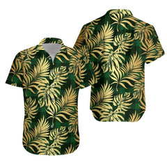 MacKillen Hunting Tartan Vintage Leaves Hawaiian Shirt