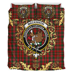 MacKinnon 05 Tartan Crest Bedding Set - Golden Thistle Style