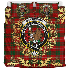 MacKinnon 06 Tartan Crest Bedding Set - Golden Thistle Style