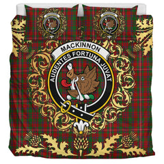 MacKinnon 07 Tartan Crest Bedding Set - Golden Thistle Style