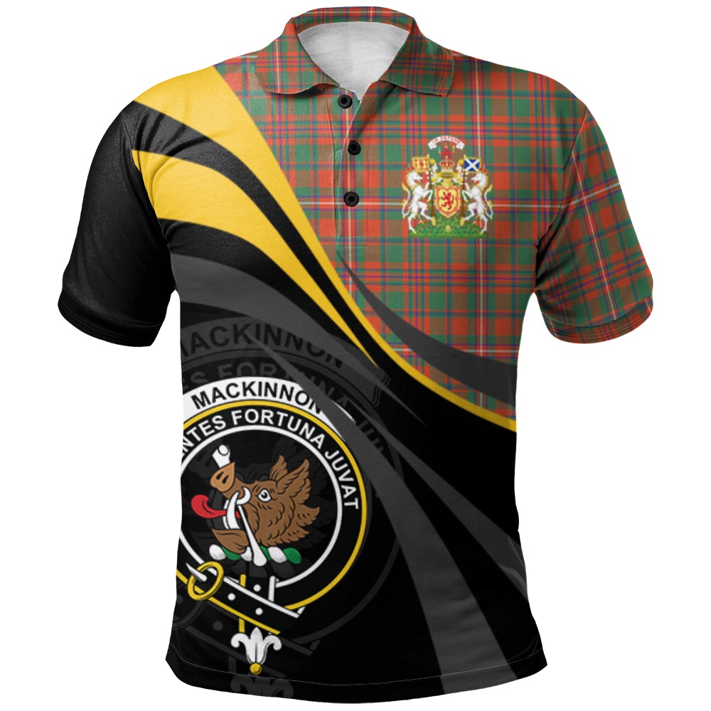 MacKinnon Ancient Tartan Polo Shirt - Royal Coat Of Arms Style
