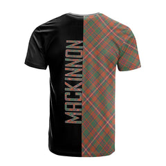 MacKinnon Ancient Tartan T-Shirt Half of Me - Cross Style