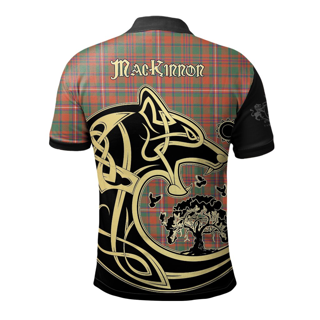 MacKinnon Ancient Tartan Polo Shirt Viking Wolf