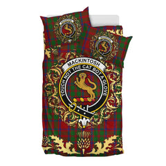 MacKintosh 01 Tartan Crest Bedding Set - Golden Thistle Style
