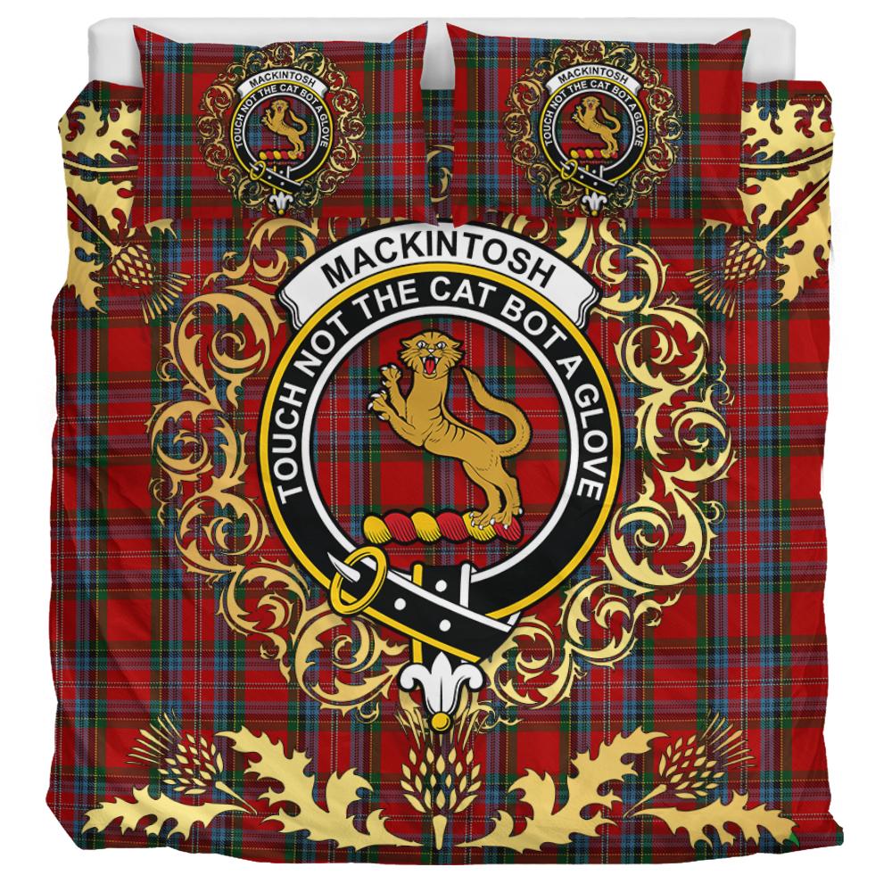 MacKintosh 04 Tartan Crest Bedding Set - Golden Thistle Style