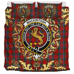 MacKintosh 04 Tartan Crest Bedding Set - Golden Thistle Style