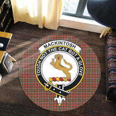 MacKintosh Hunting Weathered Tartan Crest Round Rug