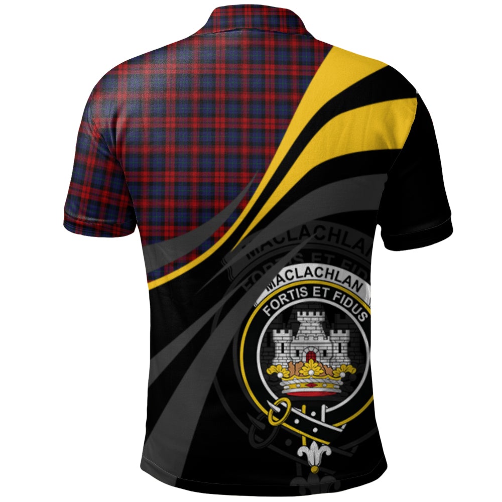 MacLachlan Tartan Polo Shirt - Royal Coat Of Arms Style