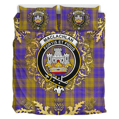 MacLachlan 05 Tartan Crest Bedding Set - Golden Thistle Style