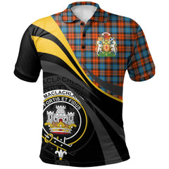MacLachlan Ancient Tartan Polo Shirt - Royal Coat Of Arms Style