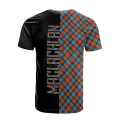 MacLachlan Ancient Tartan T-Shirt Half of Me - Cross Style