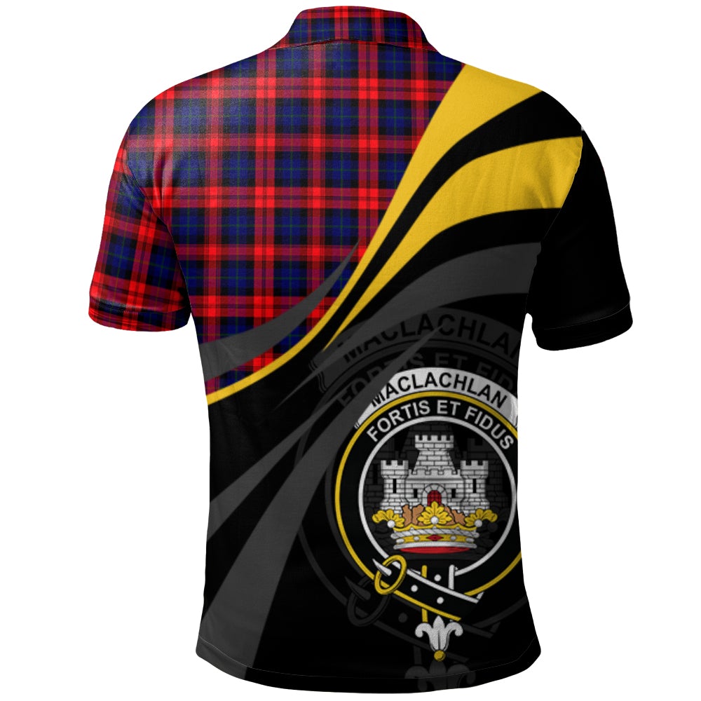 MacLachlan Modern Tartan Polo Shirt - Royal Coat Of Arms Style