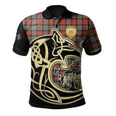 MacLachlan Weathered Tartan Polo Shirt Viking Wolf