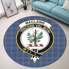 MacLaine of Loch Buie Hunting Ancient Tartan Crest Round Rug