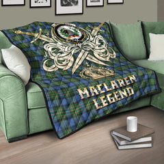 MacLaren Ancient Tartan Crest Legend Gold Royal Premium Quilt