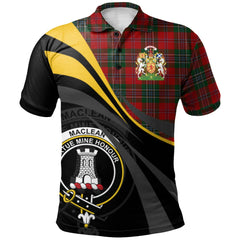 MacLean Tartan Polo Shirt - Royal Coat Of Arms Style