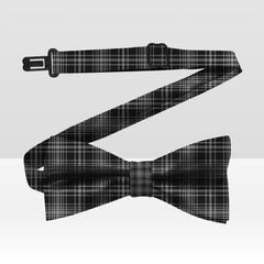 MacLean Black And White Tartan Bow Tie