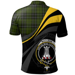 MacLean Hunting Tartan Polo Shirt - Royal Coat Of Arms Style