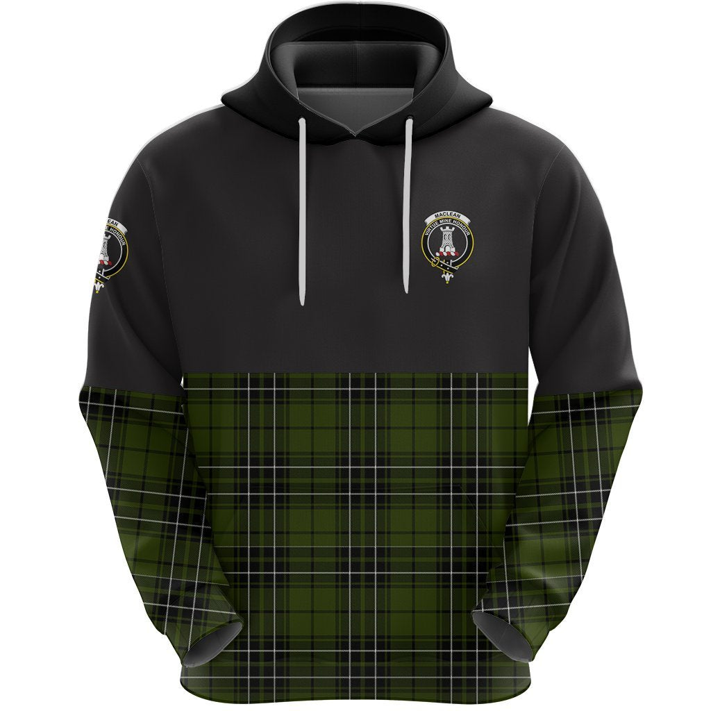 MacLean Hunting Clan Half Of Tartan Hoodie