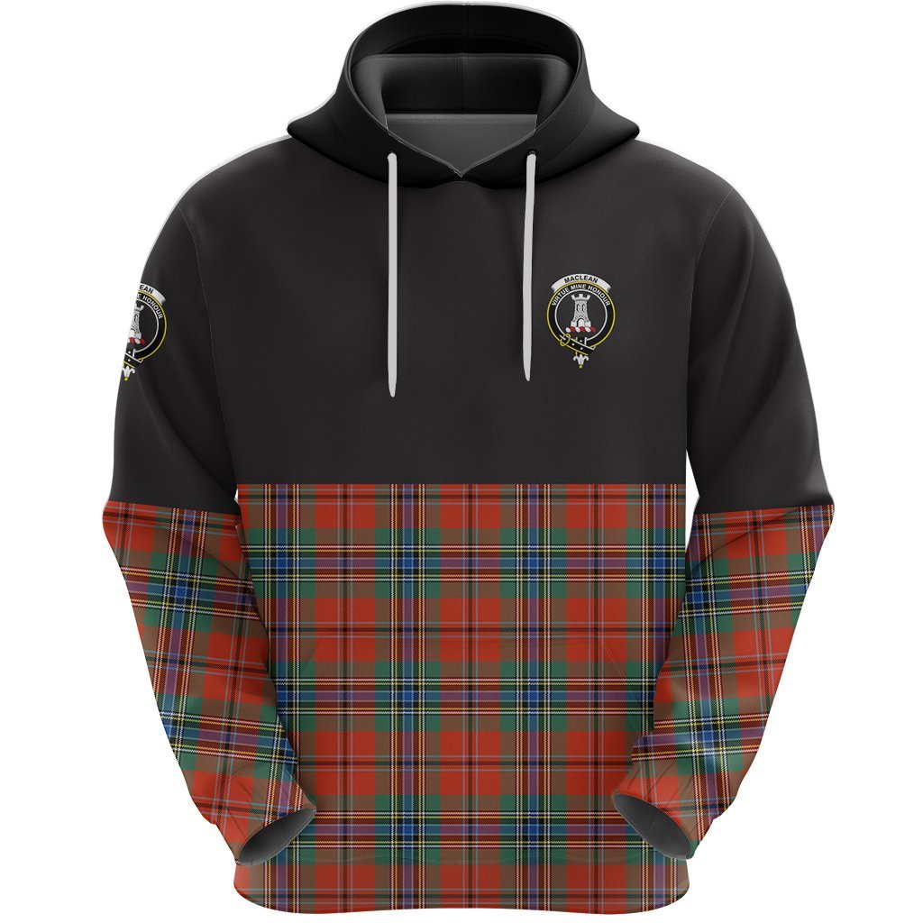 MacLean of Duart Ancient Clan Half Of Tartan Hoodie