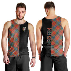 MacLean of Duart Ancient Tartan Crest Men's Tank Top - Cross Style