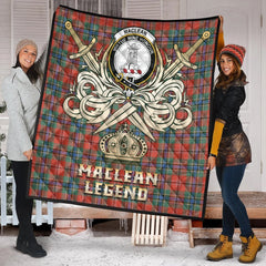 MacLean of Duart Ancient Tartan Crest Legend Gold Royal Premium Quilt