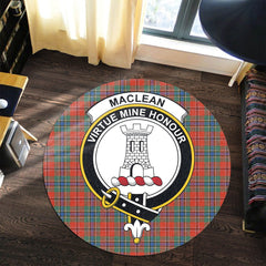 MacLean of Duart Ancient Tartan Crest Round Rug