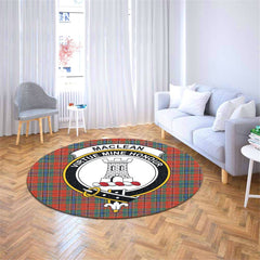 MacLean of Duart Ancient Tartan Crest Round Rug